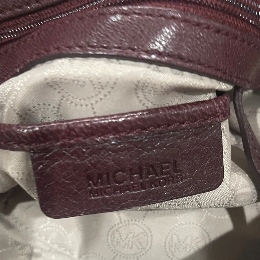 Michael Kors Burgundy Satchel with Gold Accents - Picture 9 of 9